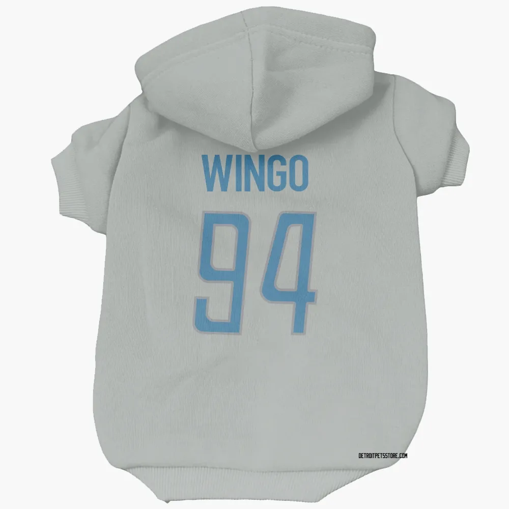 Detroit Lions Mekhi Wingo Silver Pet Hoodie for Dog & Cat
