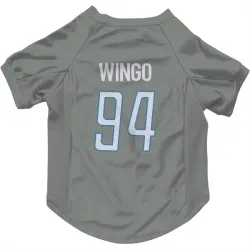 Detroit Lions Mekhi Wingo Steel Pet Jersey for Dog & Cat