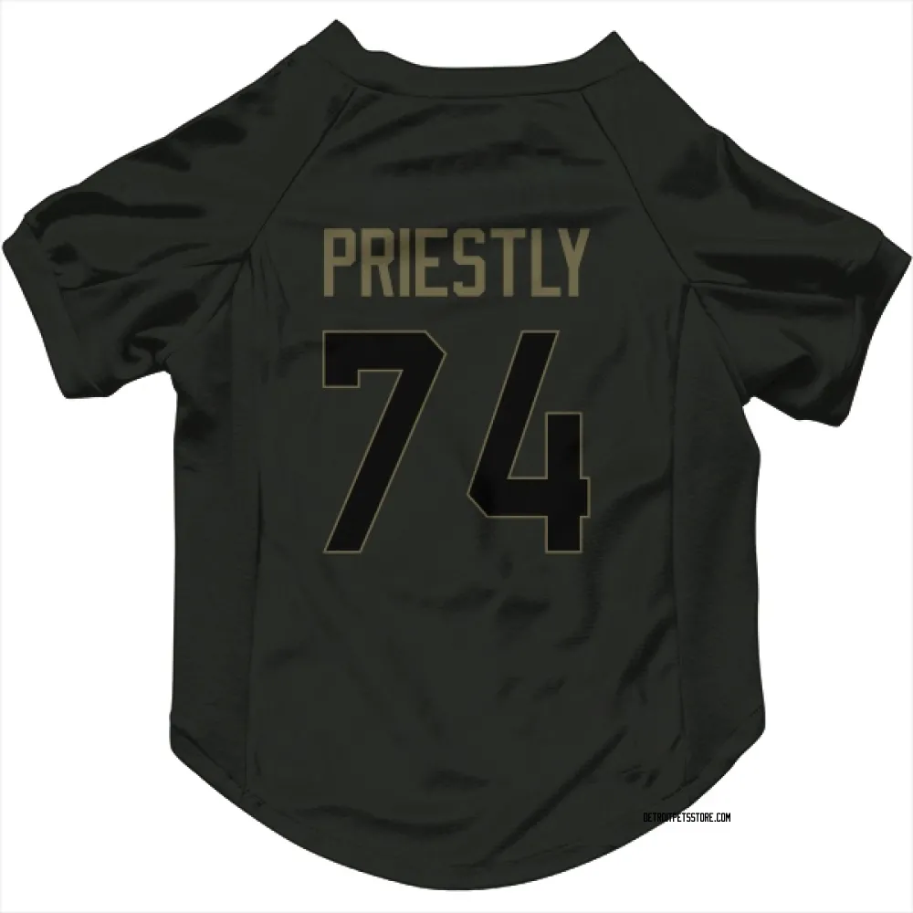 Detroit Lions Melvin Priestly Black Service Pet Jersey for Dog & Cat