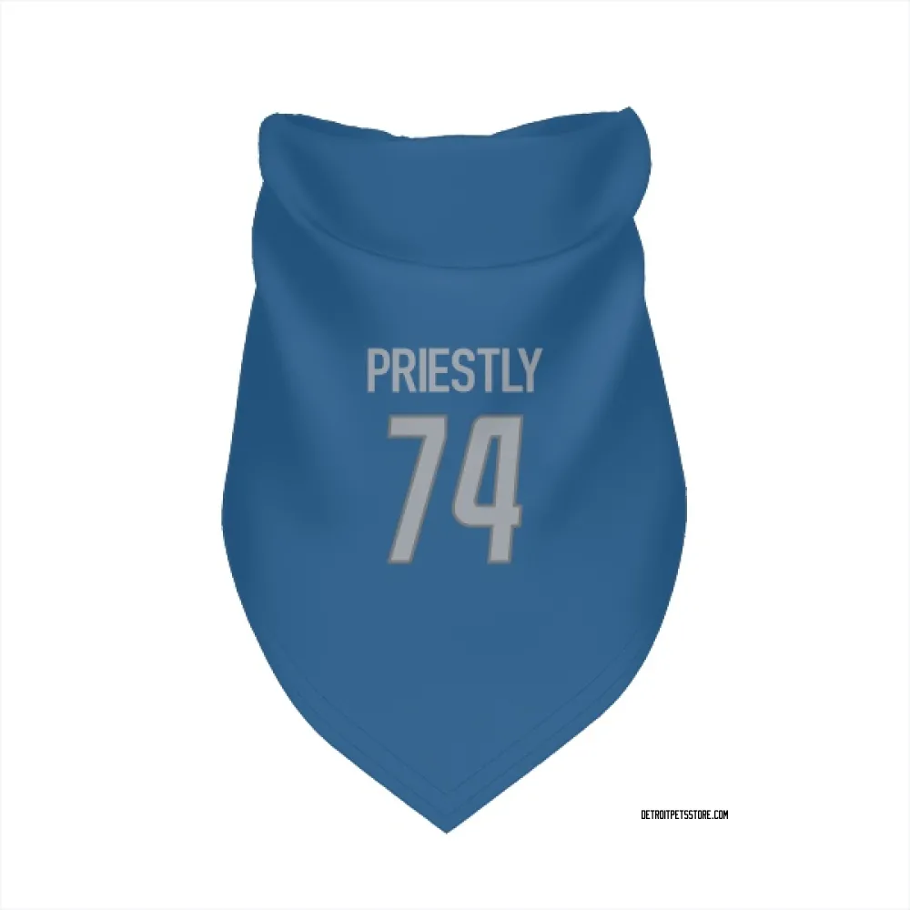 Detroit Lions Melvin Priestly Blue Pet Bandana for Dog & Cat