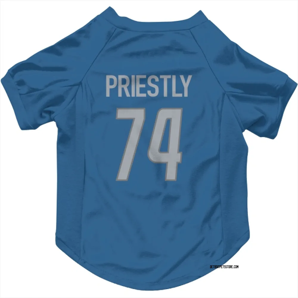 Detroit Lions Melvin Priestly Blue Pet Jersey for Dog & Cat