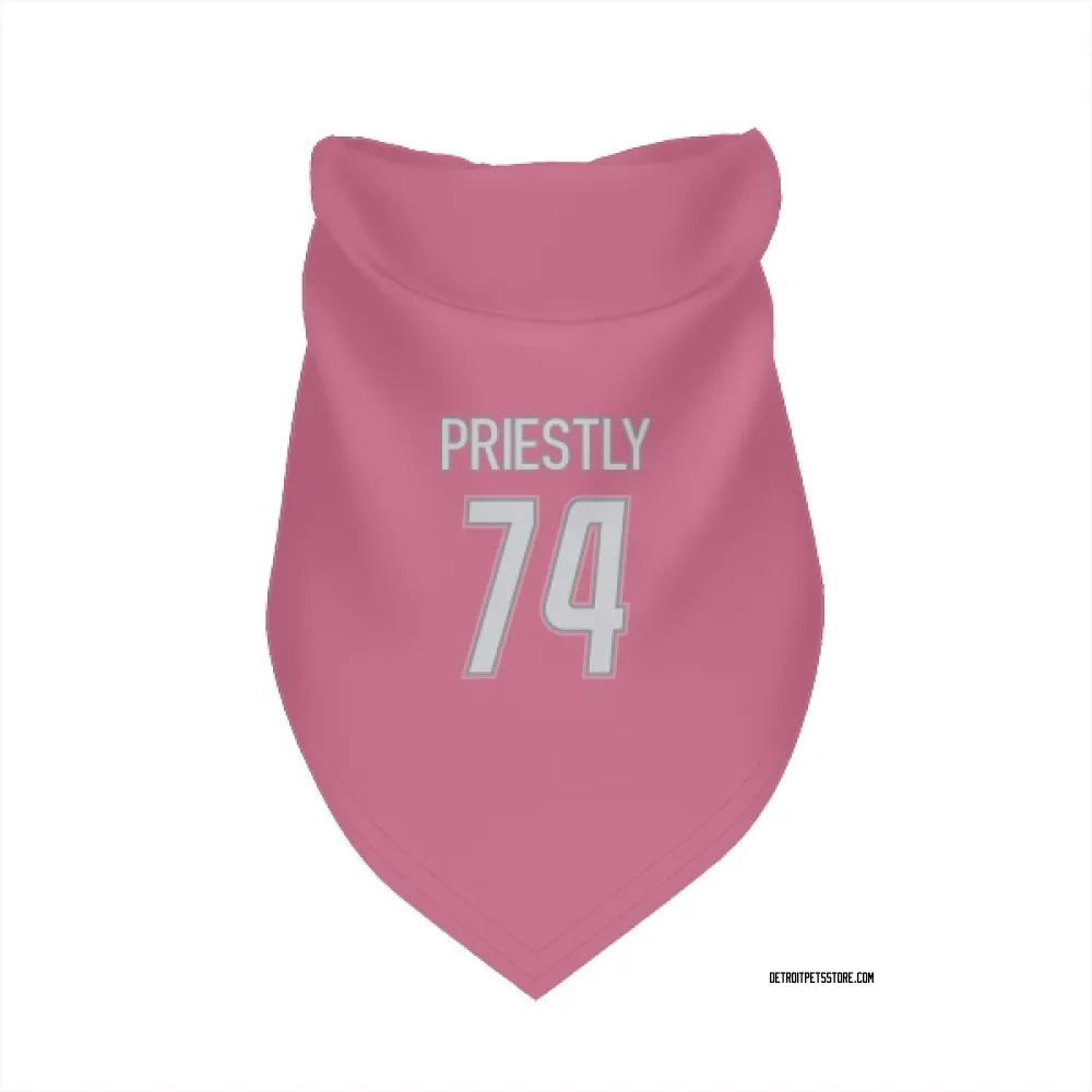 Detroit Lions Melvin Priestly Pink Pet Bandana for Dog & Cat