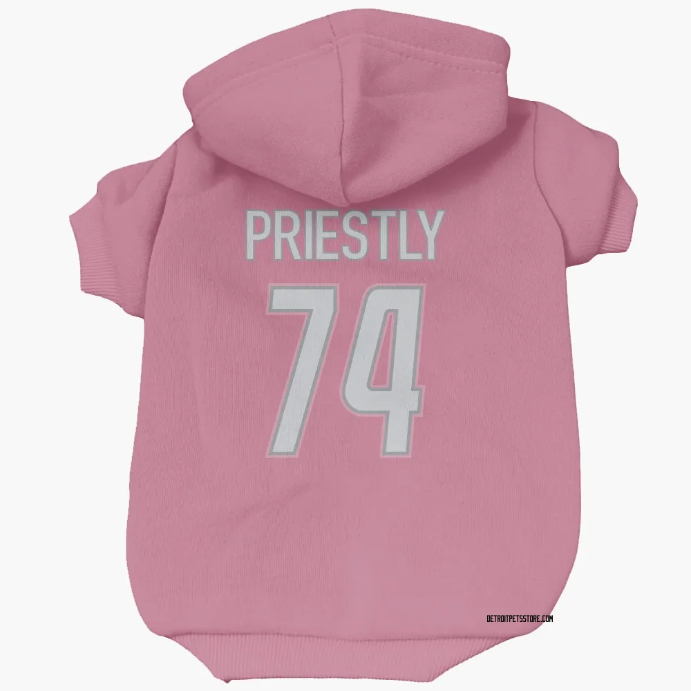 Detroit Lions Melvin Priestly Pink Pet Hoodie for Dog & Cat
