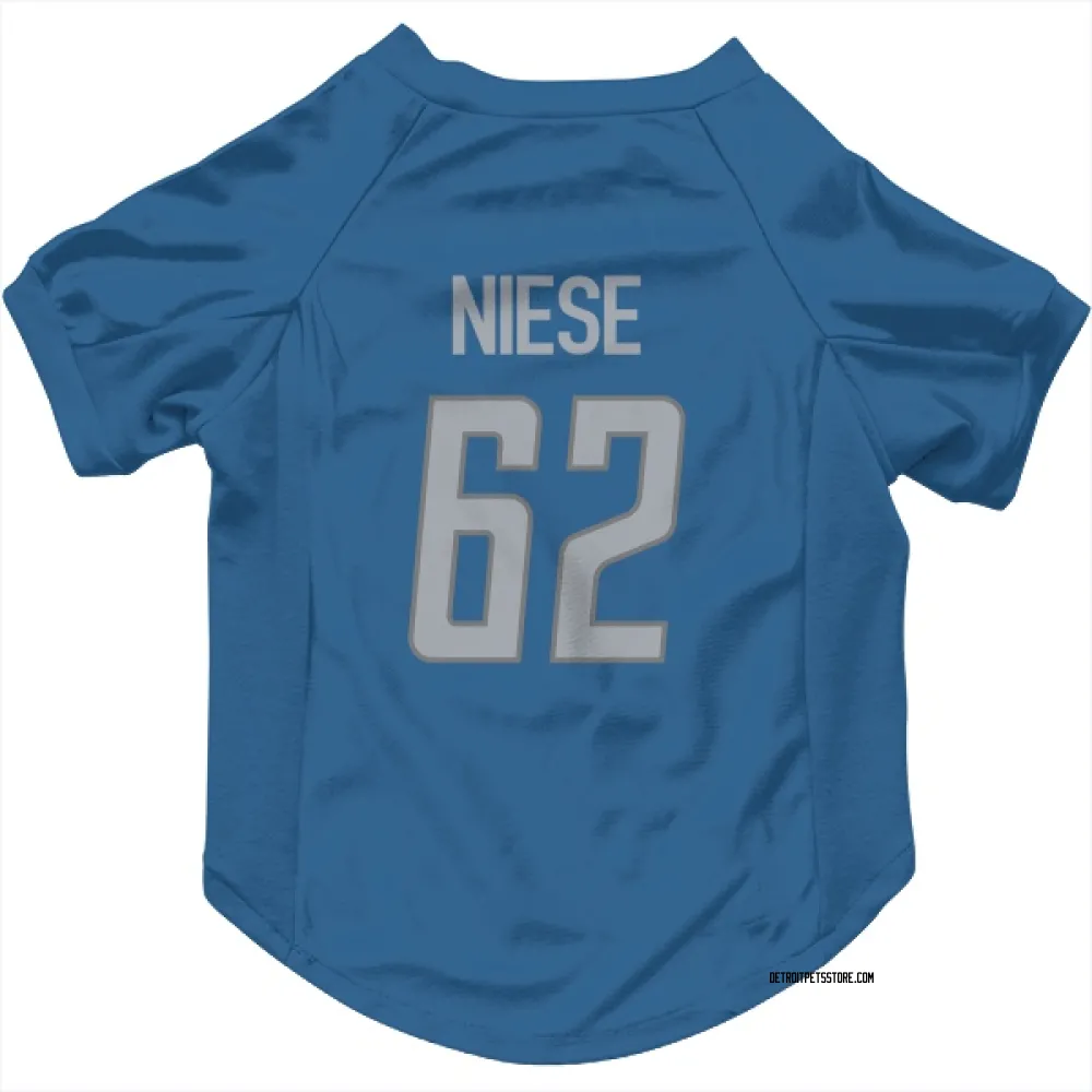 Detroit Lions Michael Niese Blue Pet Jersey for Dog & Cat