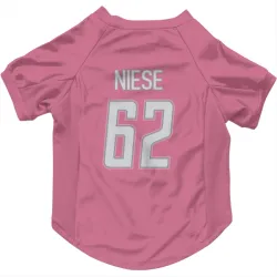 Detroit Lions Michael Niese Pink Pet Jersey for Dog & Cat