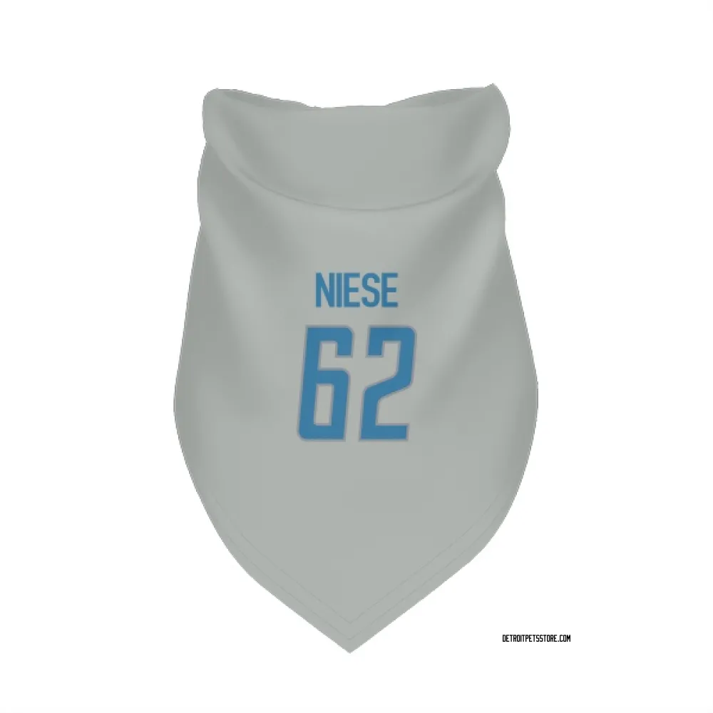 Detroit Lions Michael Niese Silver Pet Bandana for Dog & Cat