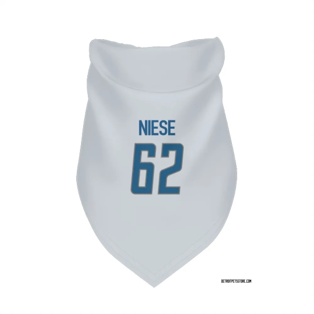 Detroit Lions Michael Niese White Pet Bandana for Dog & Cat