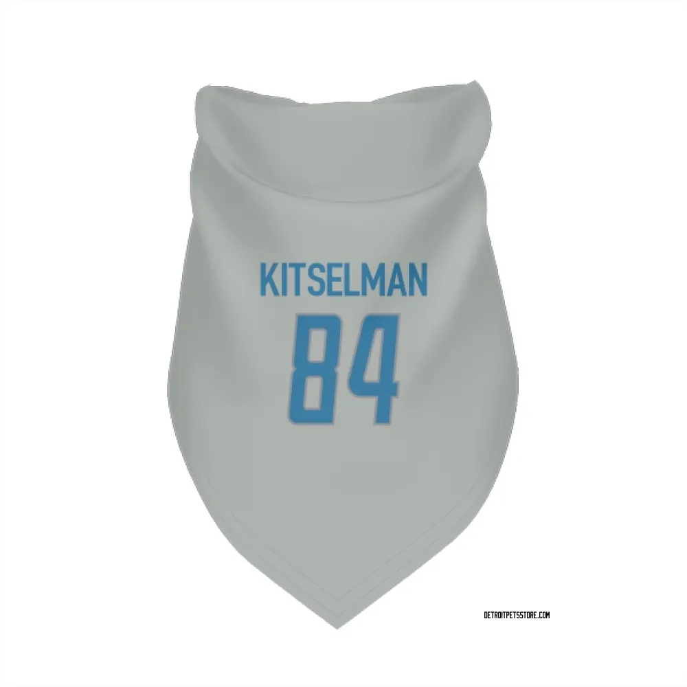 Detroit Lions Miles Kitselman Silver Pet Bandana for Dog & Cat