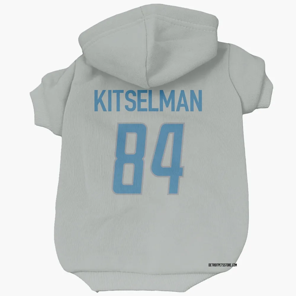 Detroit Lions Miles Kitselman Silver Pet Hoodie for Dog & Cat