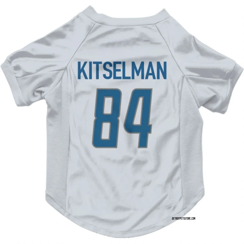 Detroit Lions Miles Kitselman White Pet Jersey for Dog & Cat