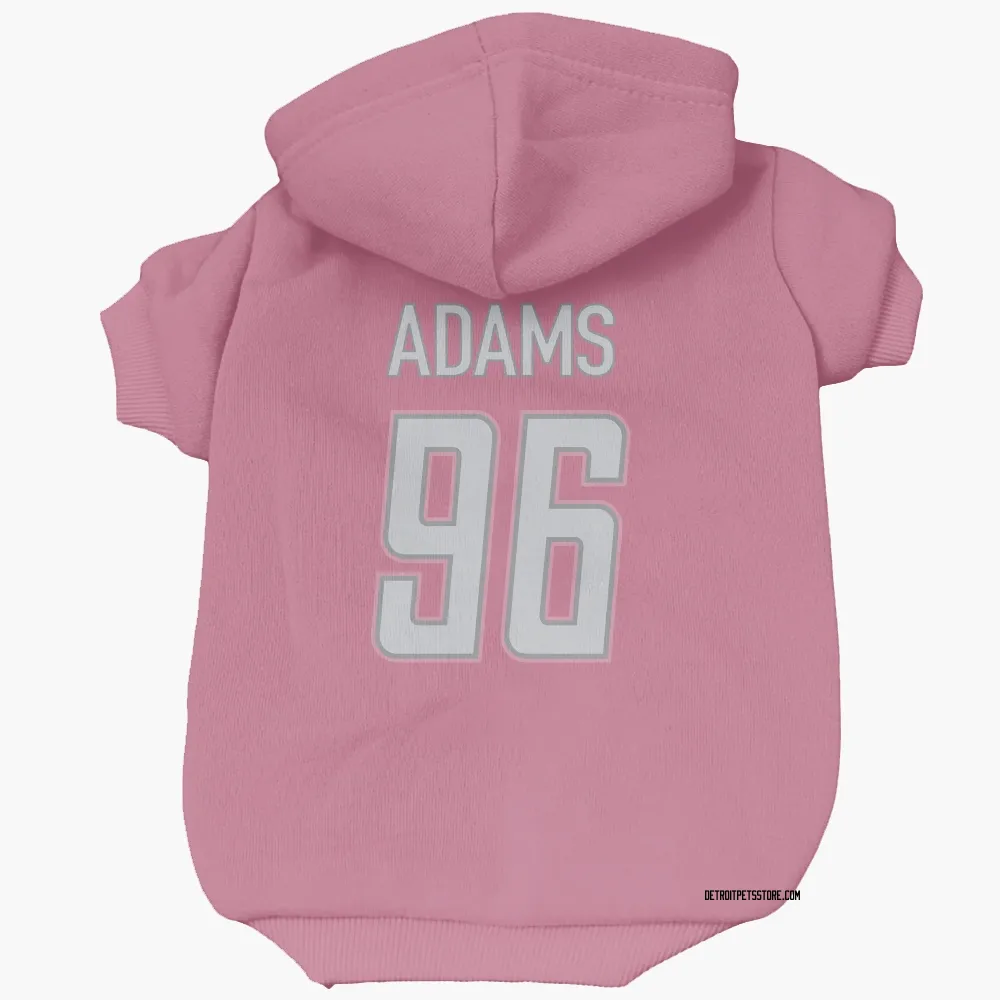 Detroit Lions Myles Adams Pink Pet Hoodie for Dog & Cat