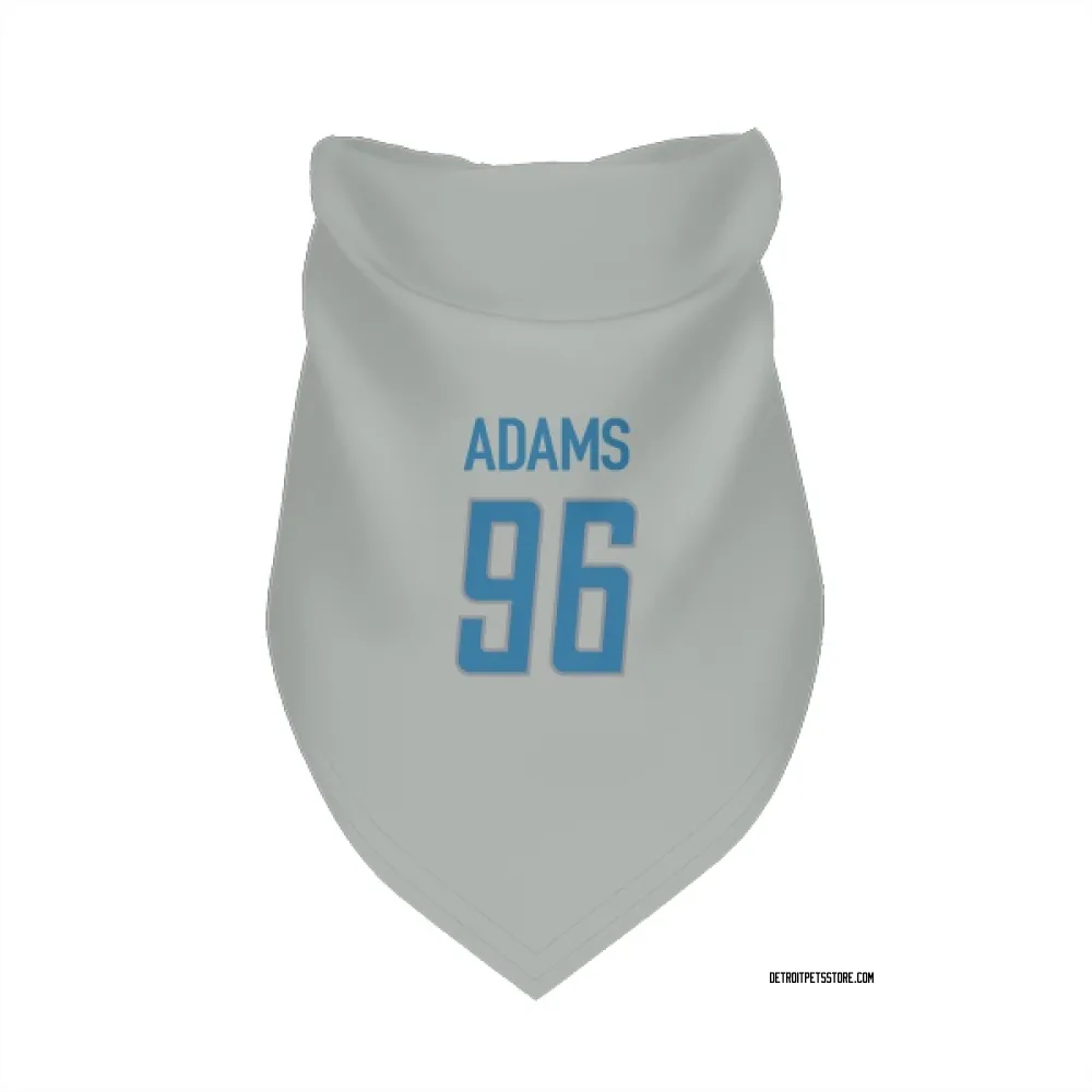 Detroit Lions Myles Adams Silver Pet Bandana for Dog & Cat