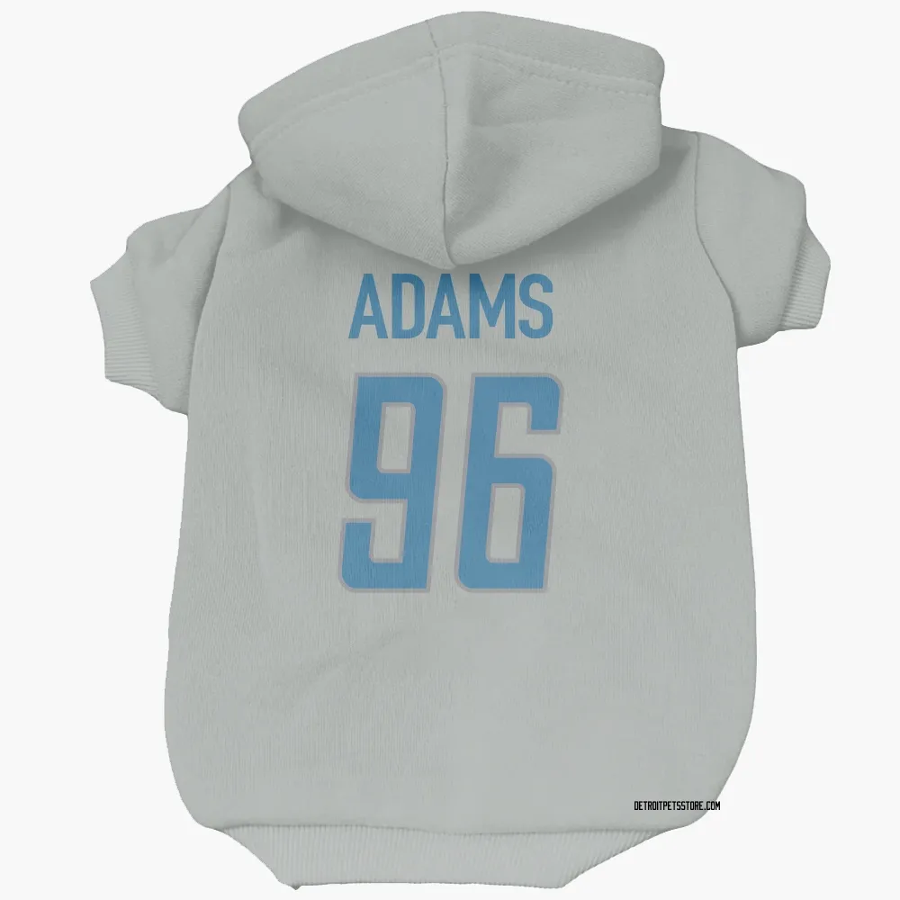Detroit Lions Myles Adams Silver Pet Hoodie for Dog & Cat