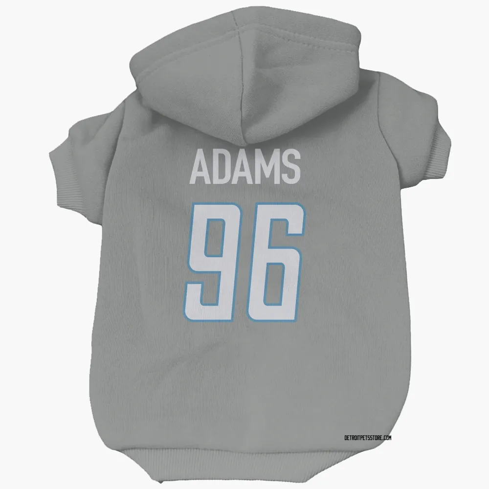 Detroit Lions Myles Adams Steel Pet Hoodie for Dog & Cat