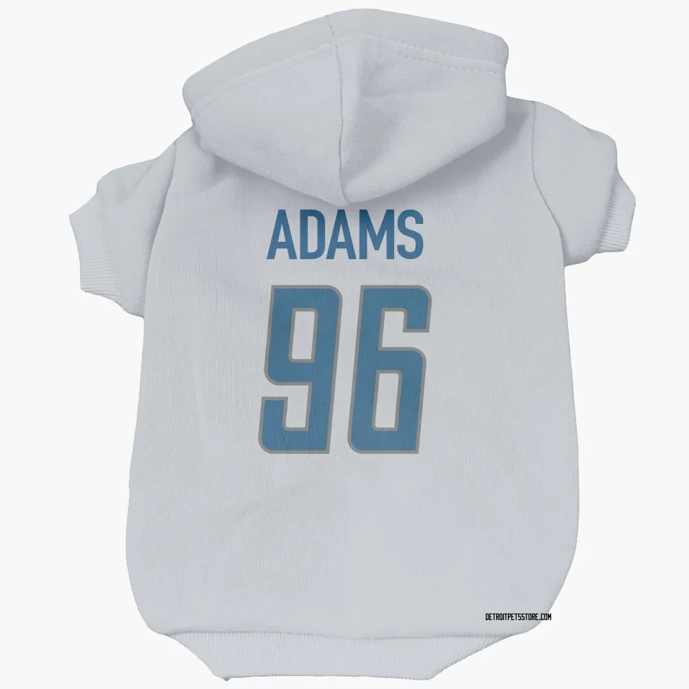 Detroit Lions Myles Adams White Pet Hoodie for Dog & Cat