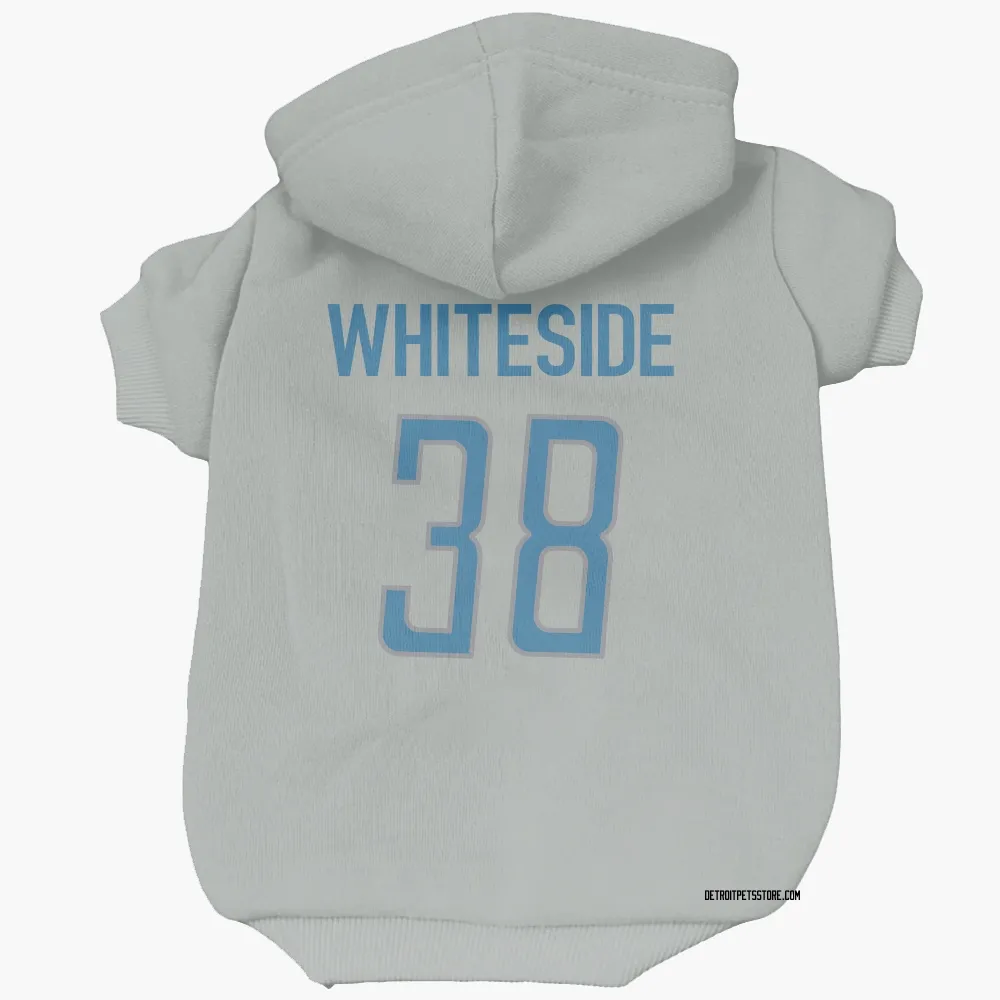 Detroit Lions Nick Whiteside Silver Pet Hoodie for Dog & Cat