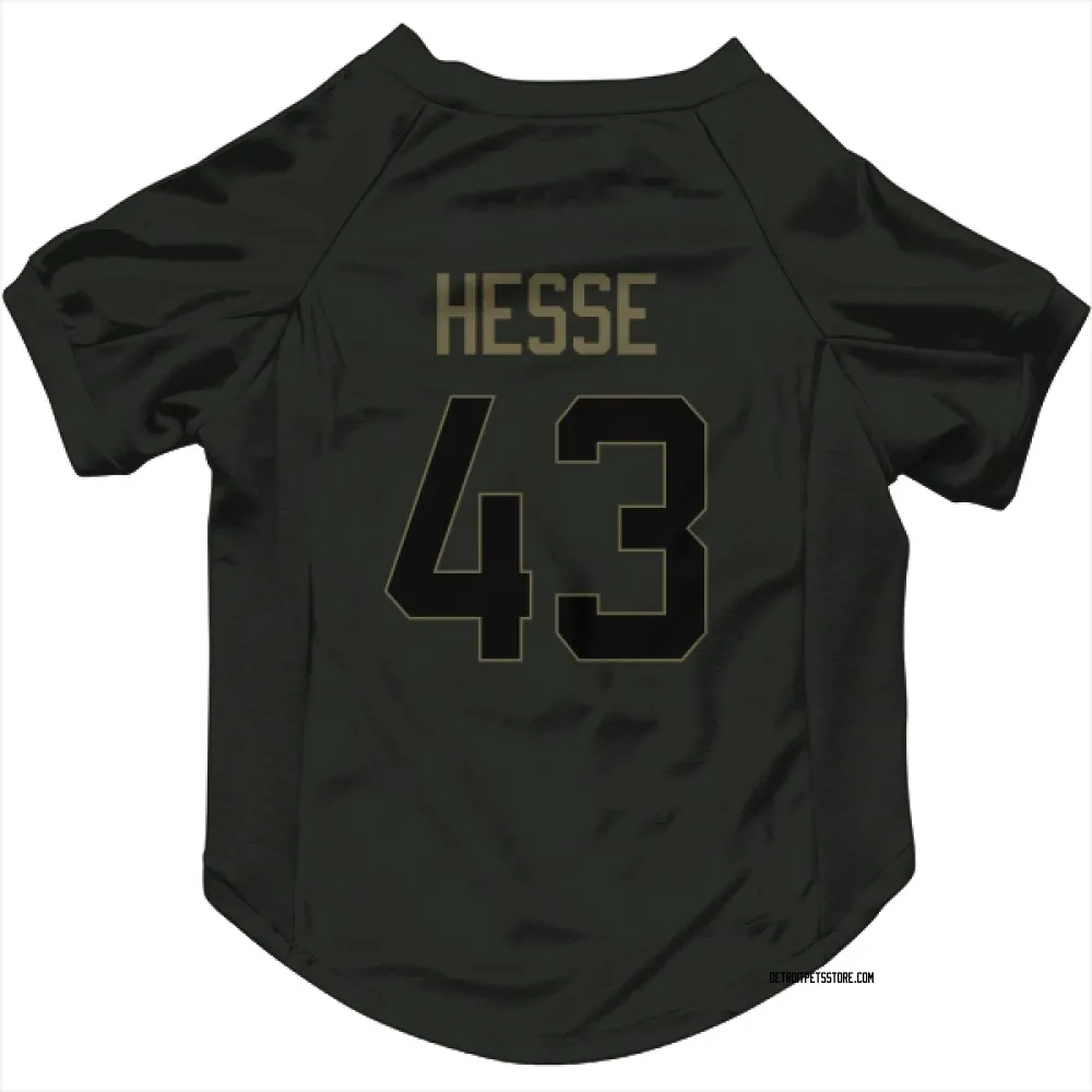 Detroit Lions Parker Hesse Black Service Pet Jersey for Dog & Cat