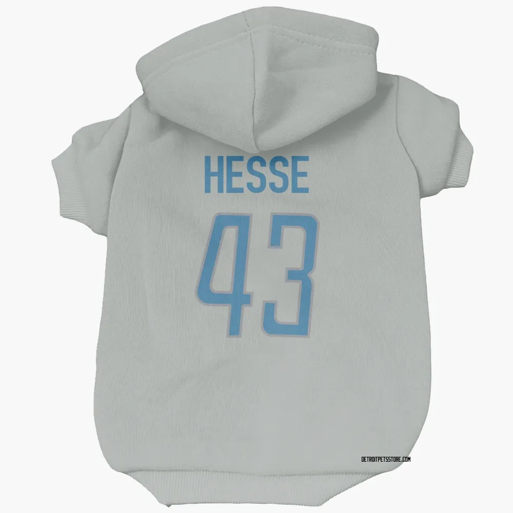 Detroit Lions Parker Hesse Silver Pet Hoodie for Dog & Cat