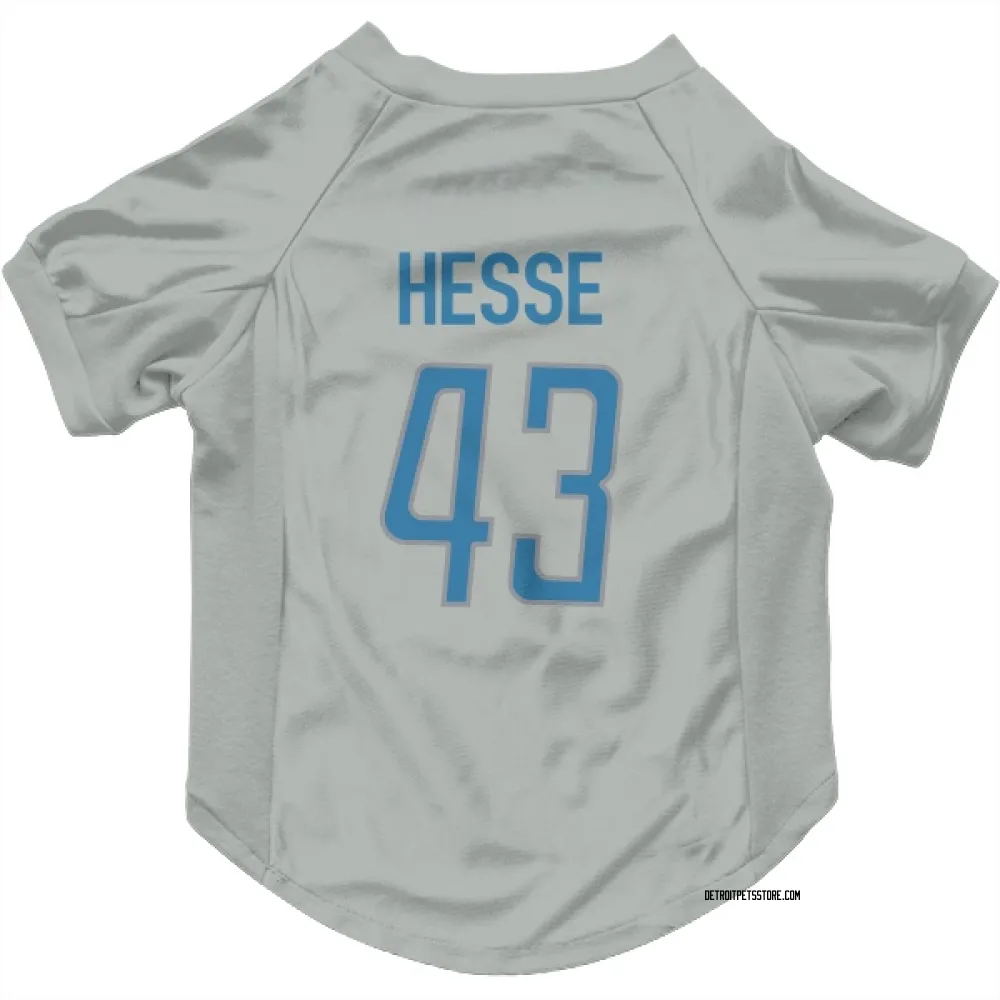 Detroit Lions Parker Hesse Silver Pet Jersey for Dog & Cat