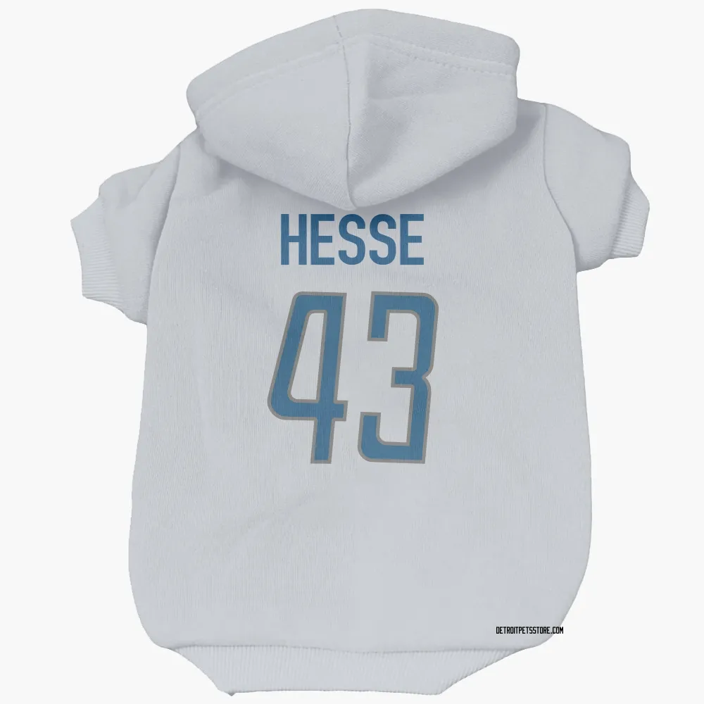 Detroit Lions Parker Hesse White Pet Hoodie for Dog & Cat