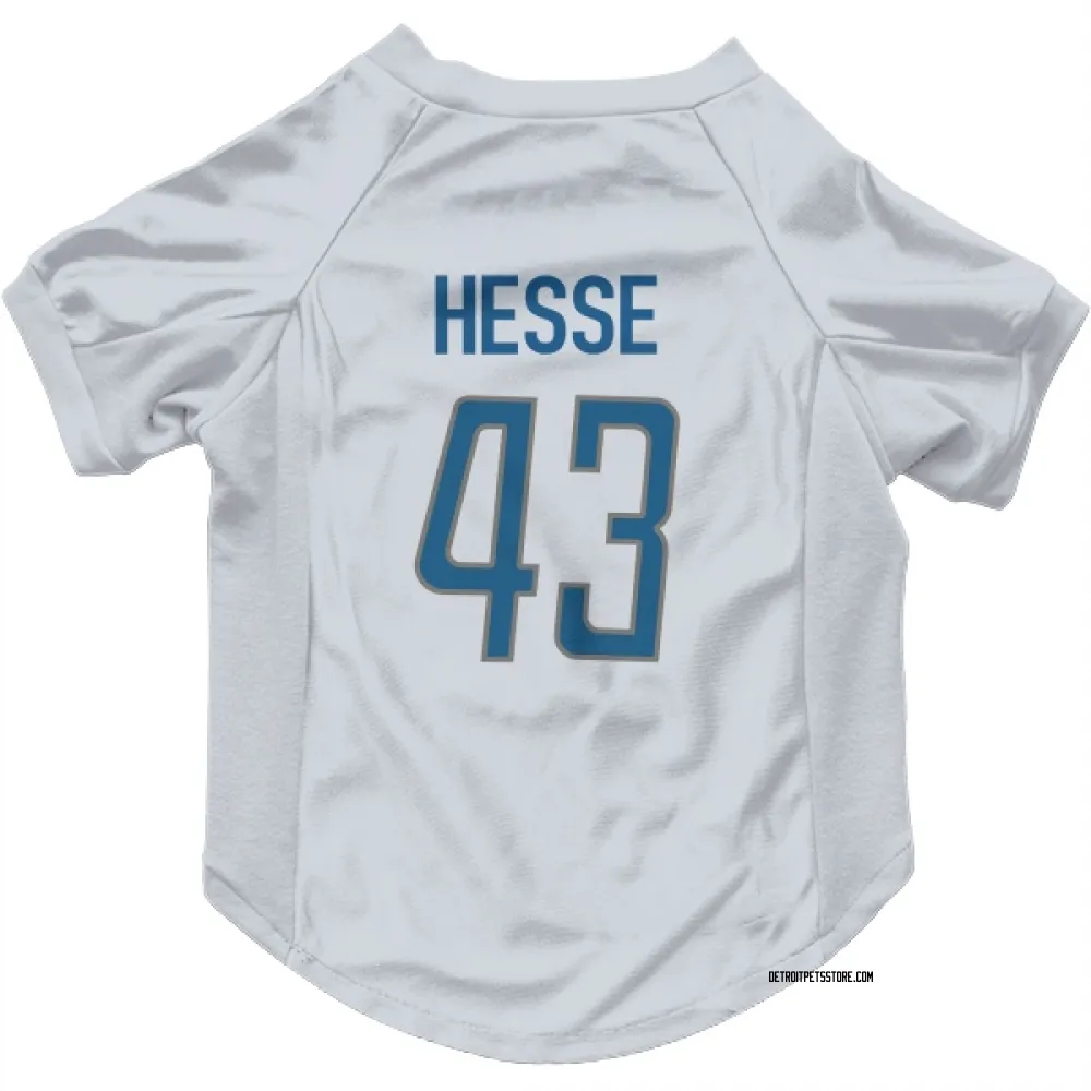 Detroit Lions Parker Hesse White Pet Jersey for Dog & Cat
