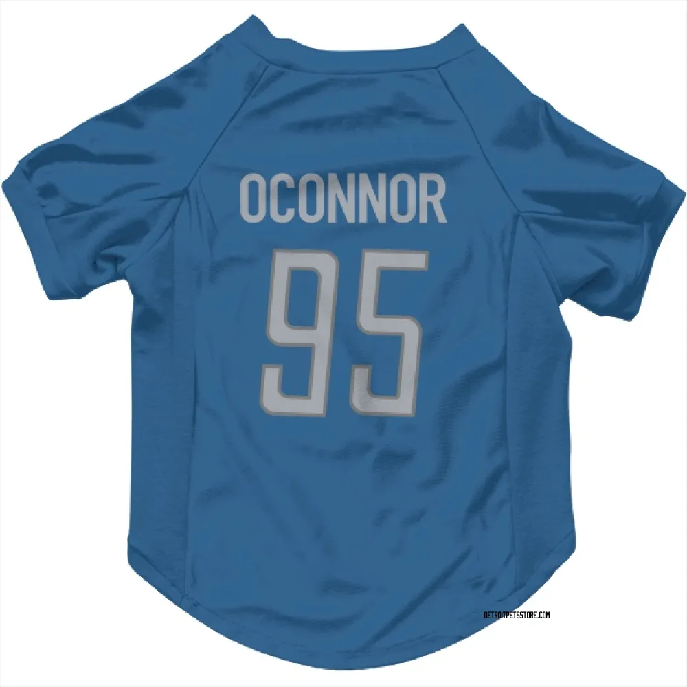 Detroit Lions Pat O'Connor Blue Pet Jersey for Dog & Cat