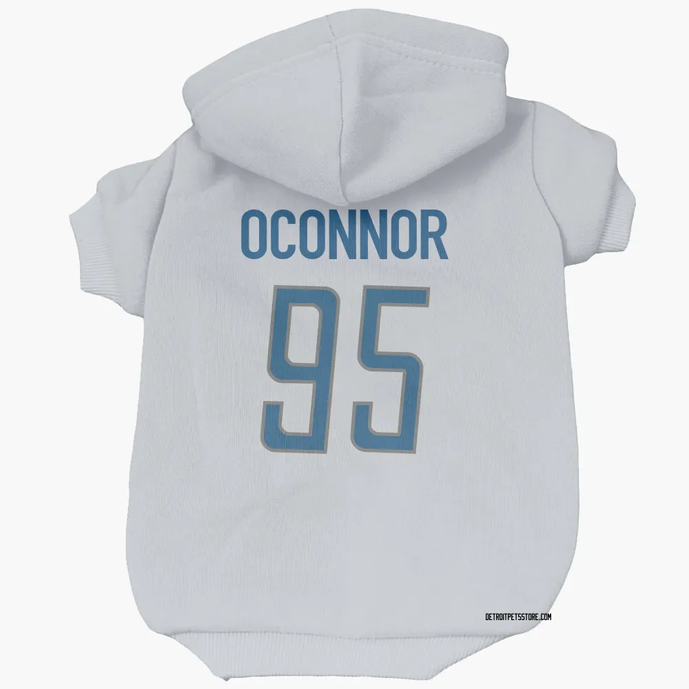 Detroit Lions Pat O'Connor White Pet Hoodie for Dog & Cat