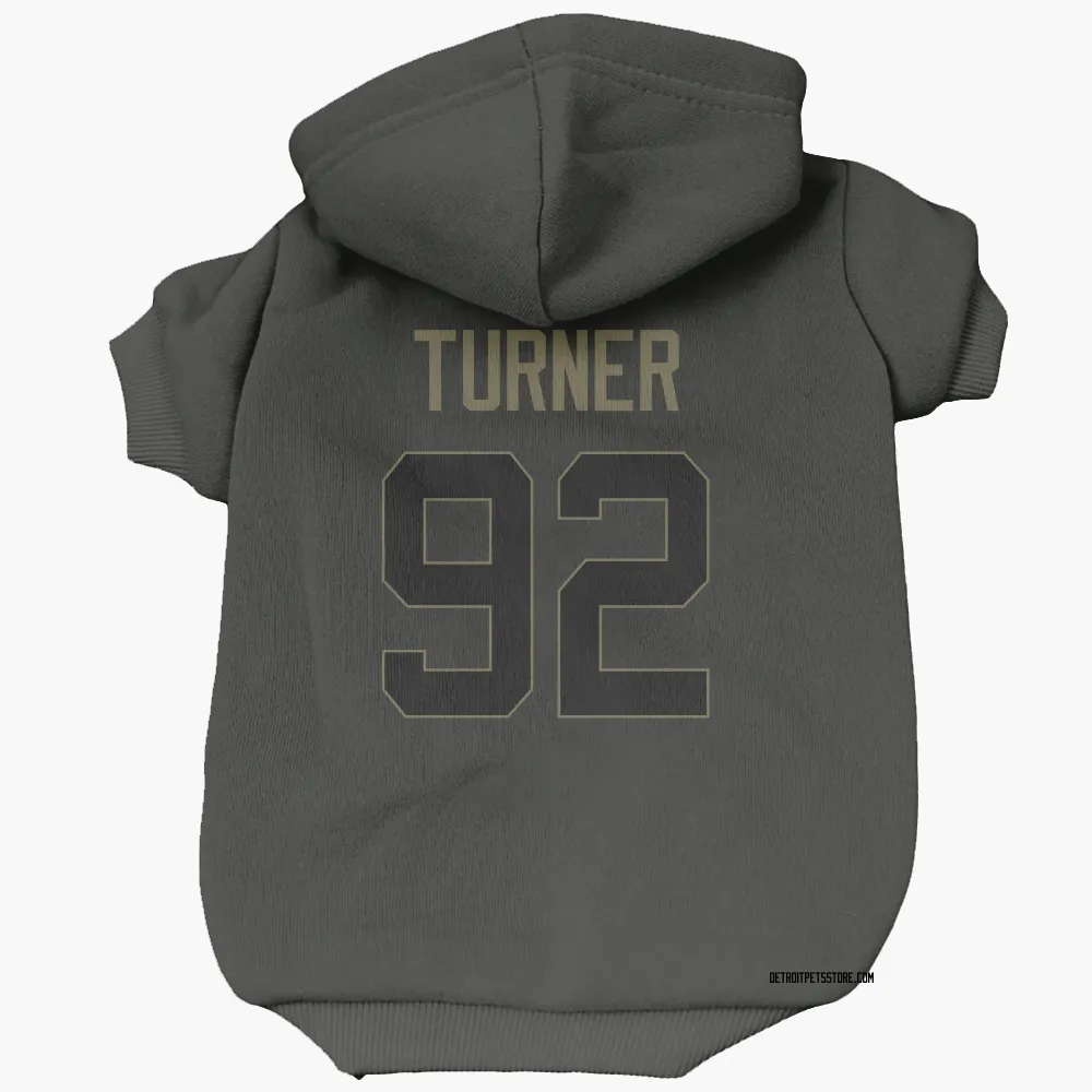 Detroit Lions Payton Turner Black Service Pet Hoodie for Dog & Cat