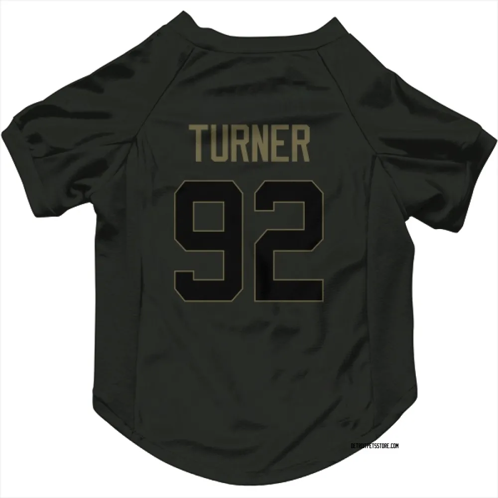 Detroit Lions Payton Turner Black Service Pet Jersey for Dog & Cat