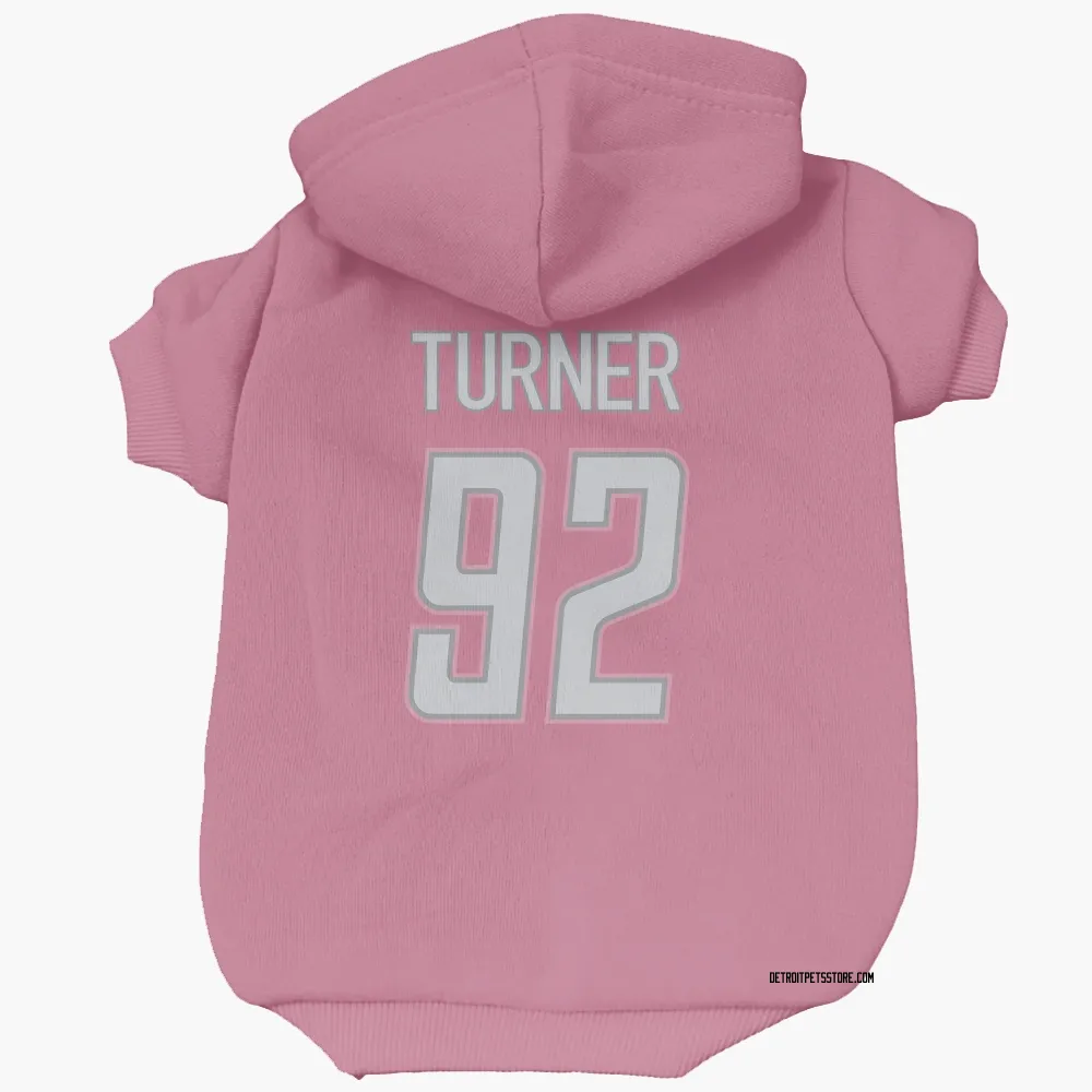 Detroit Lions Payton Turner Pink Pet Hoodie for Dog & Cat
