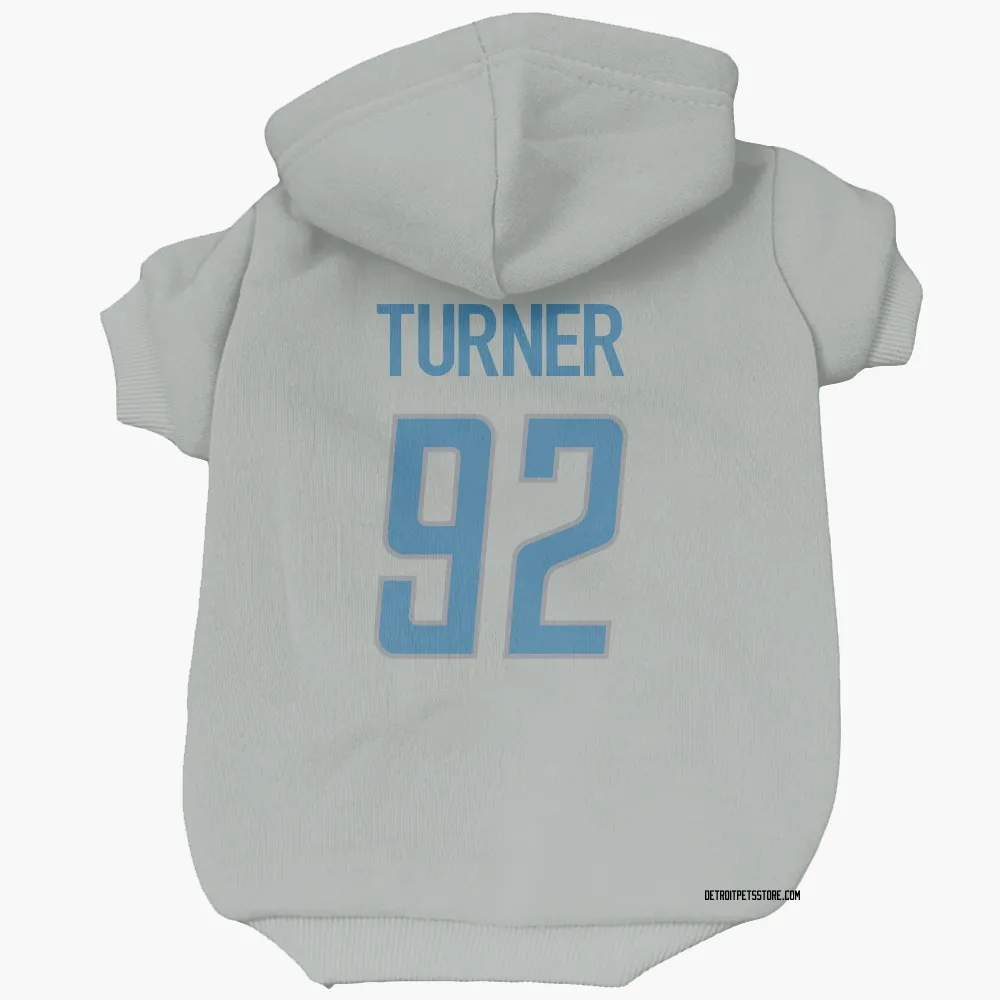 Detroit Lions Payton Turner Silver Pet Hoodie for Dog & Cat