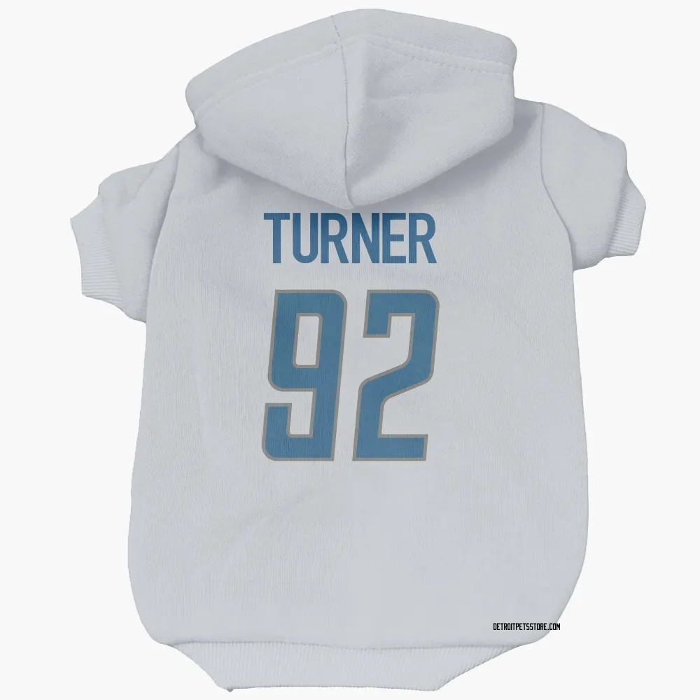 Detroit Lions Payton Turner White Pet Hoodie for Dog & Cat