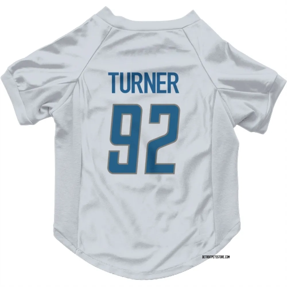 Detroit Lions Payton Turner White Pet Jersey for Dog & Cat