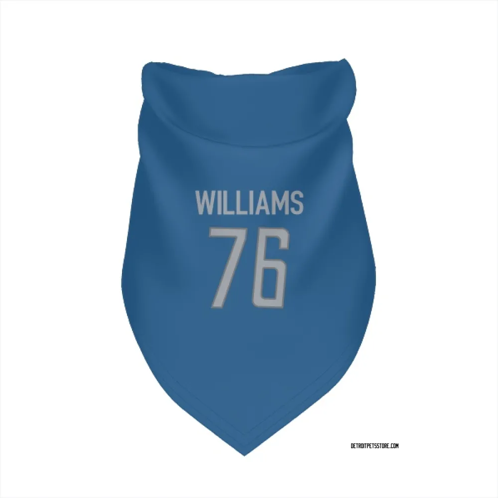 Detroit Lions Raequan Williams Blue Pet Bandana for Dog & Cat