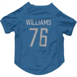 Detroit Lions Raequan Williams Blue Pet Jersey for Dog & Cat