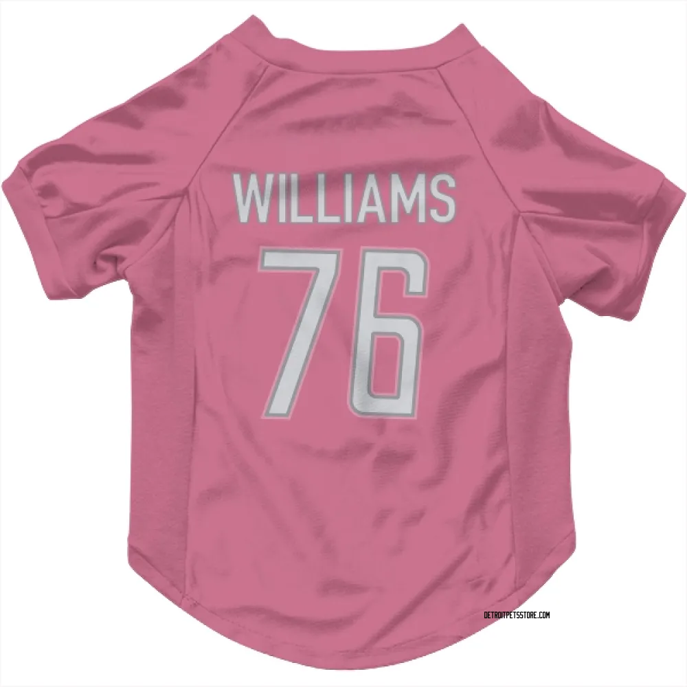 Detroit Lions Raequan Williams Pink Pet Jersey for Dog & Cat
