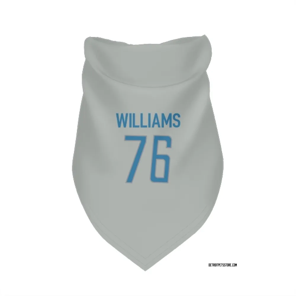 Detroit Lions Raequan Williams Silver Pet Bandana for Dog & Cat