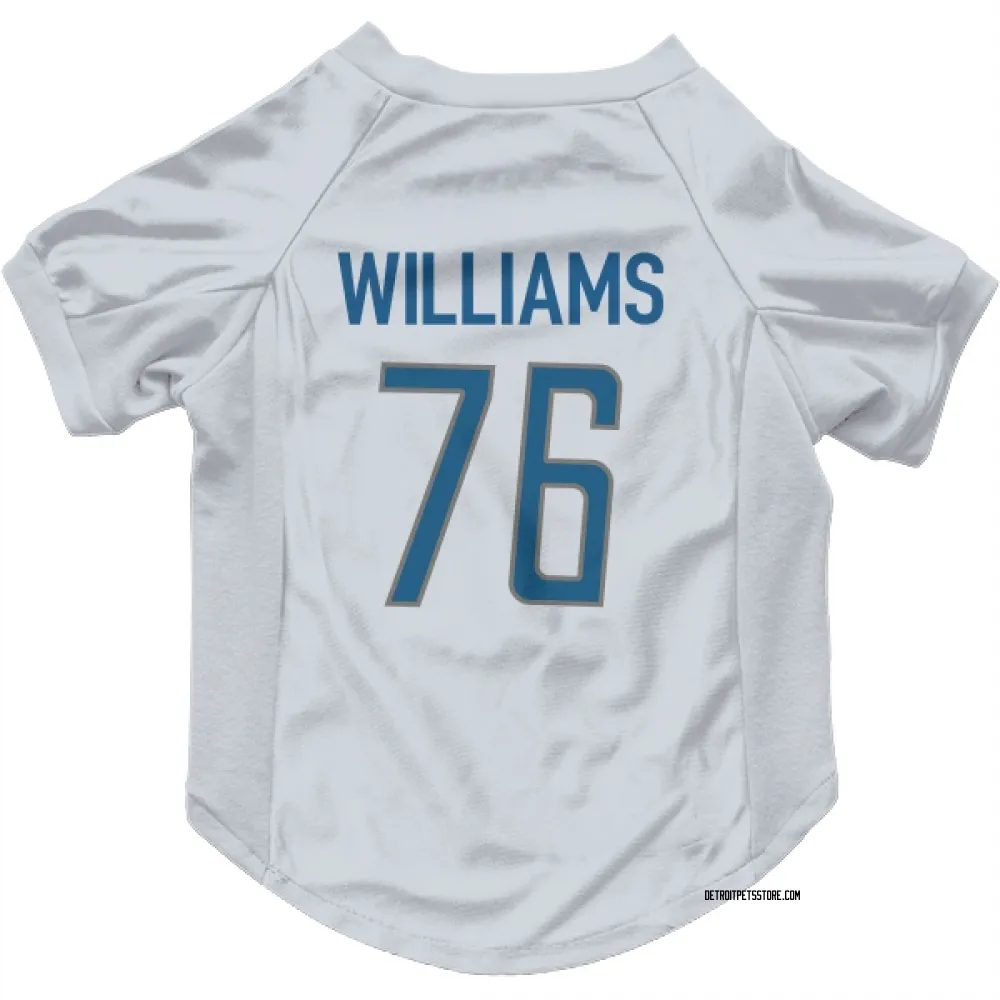 Detroit Lions Raequan Williams White Pet Jersey for Dog & Cat