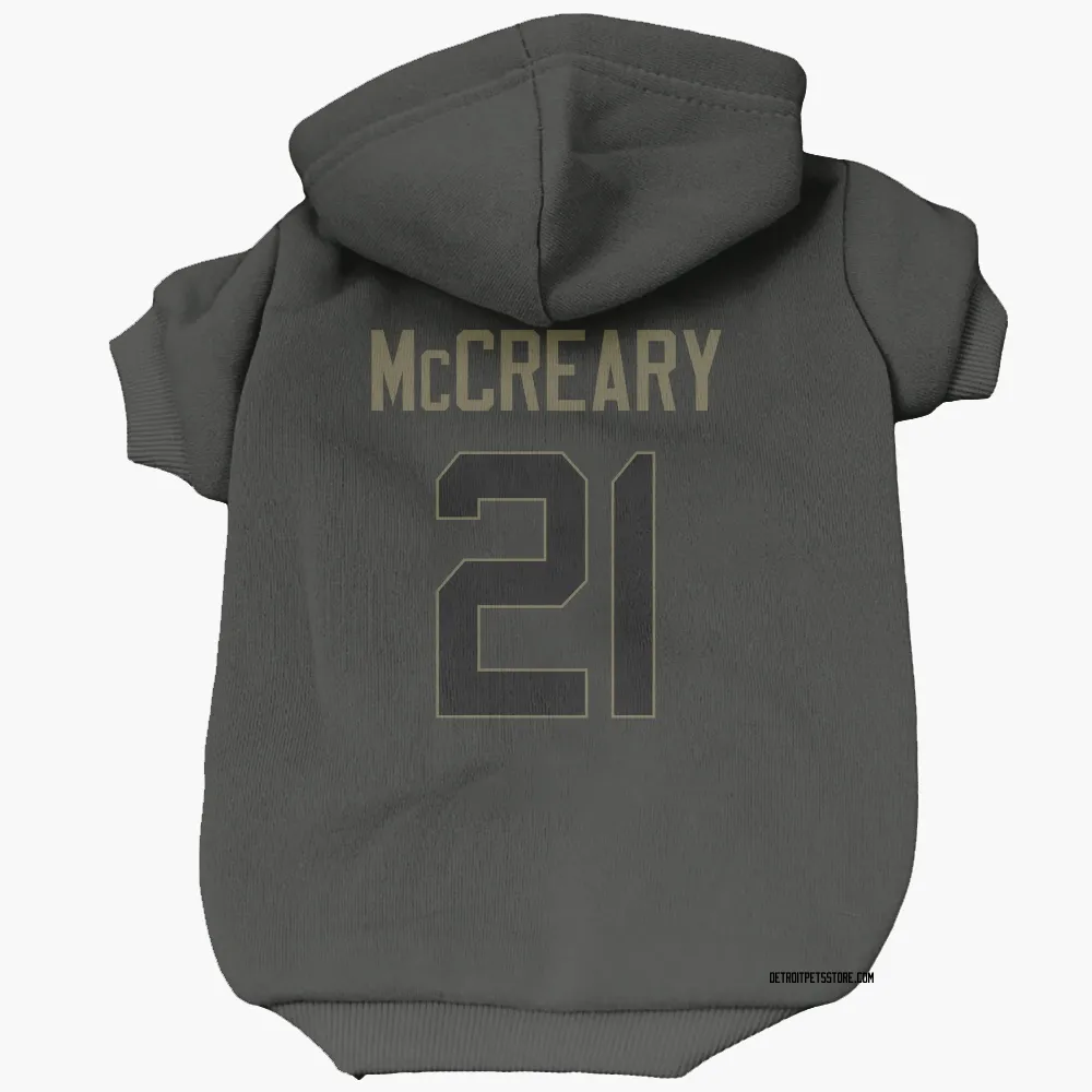 Detroit Lions Roger McCreary Black Service Pet Hoodie for Dog & Cat