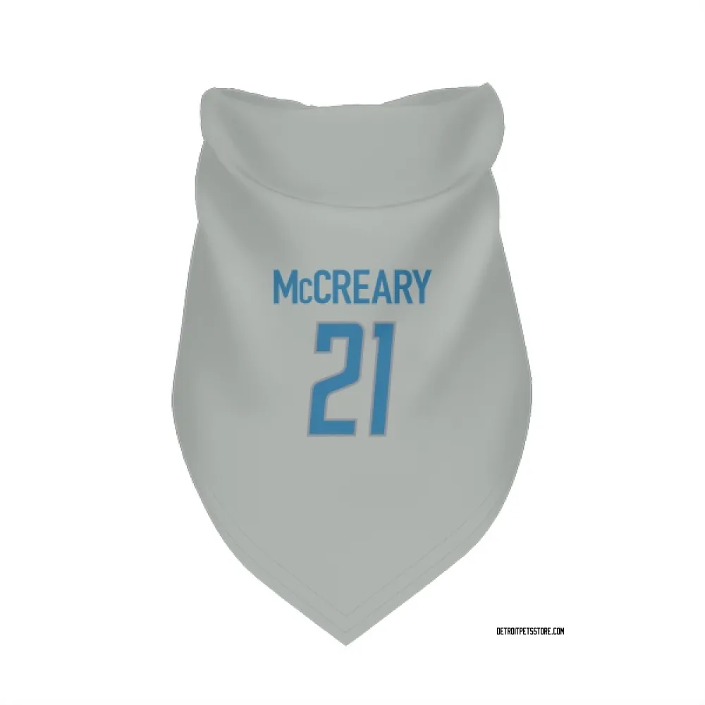 Detroit Lions Roger McCreary Silver Pet Bandana for Dog & Cat