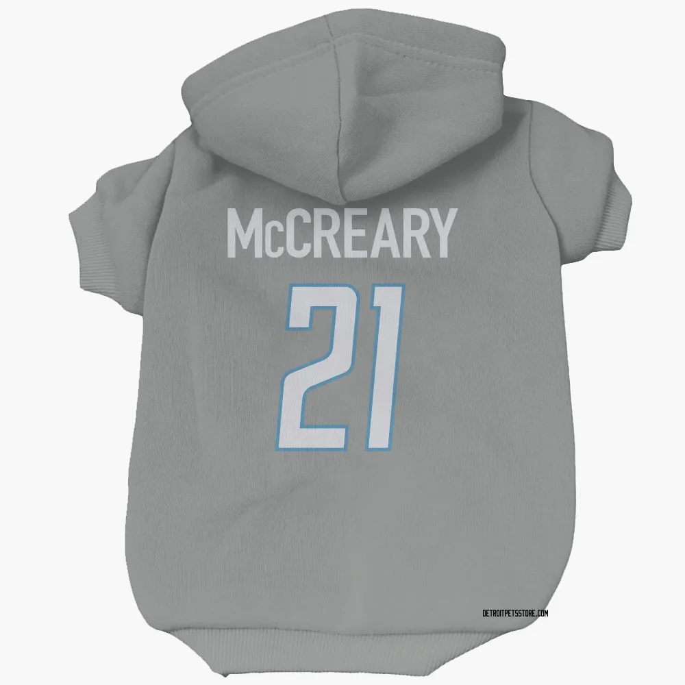 Detroit Lions Roger McCreary Steel Pet Hoodie for Dog & Cat