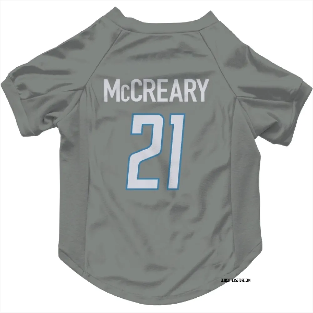 Detroit Lions Roger McCreary Steel Pet Jersey for Dog & Cat