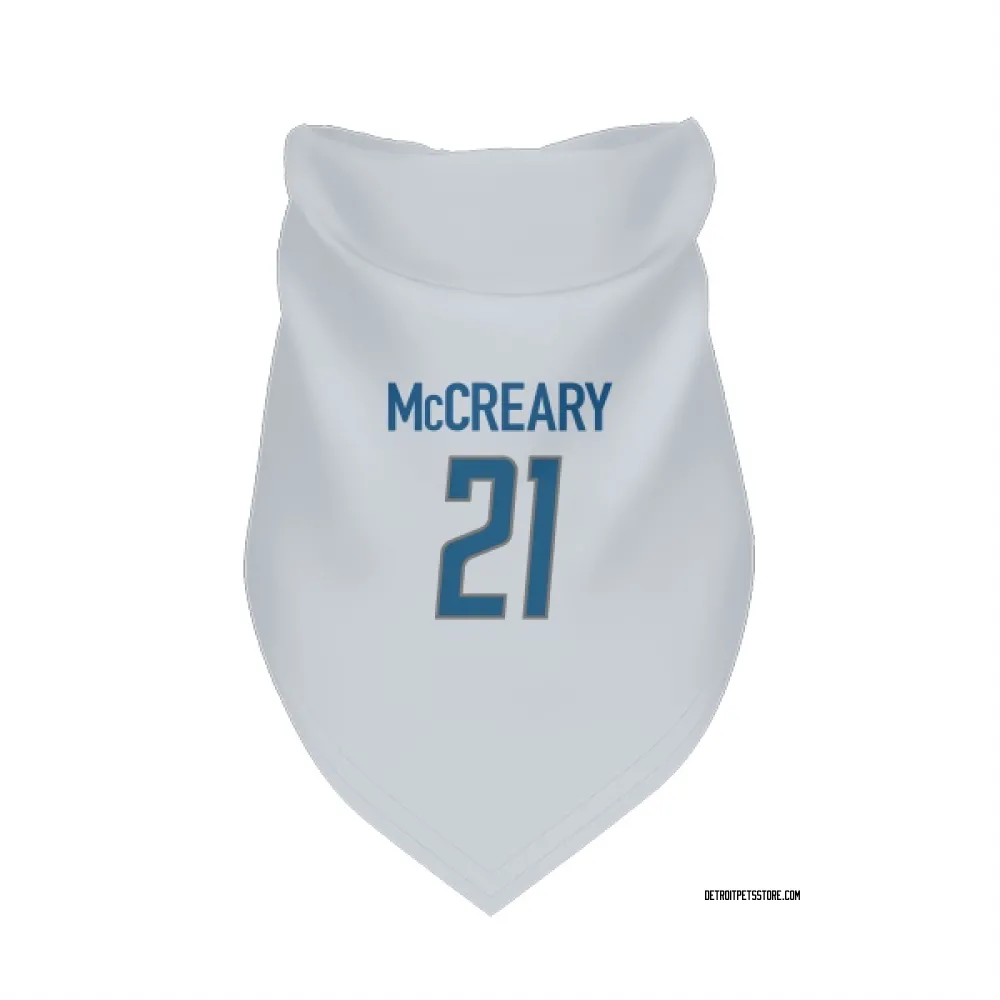 Detroit Lions Roger McCreary White Pet Bandana for Dog & Cat