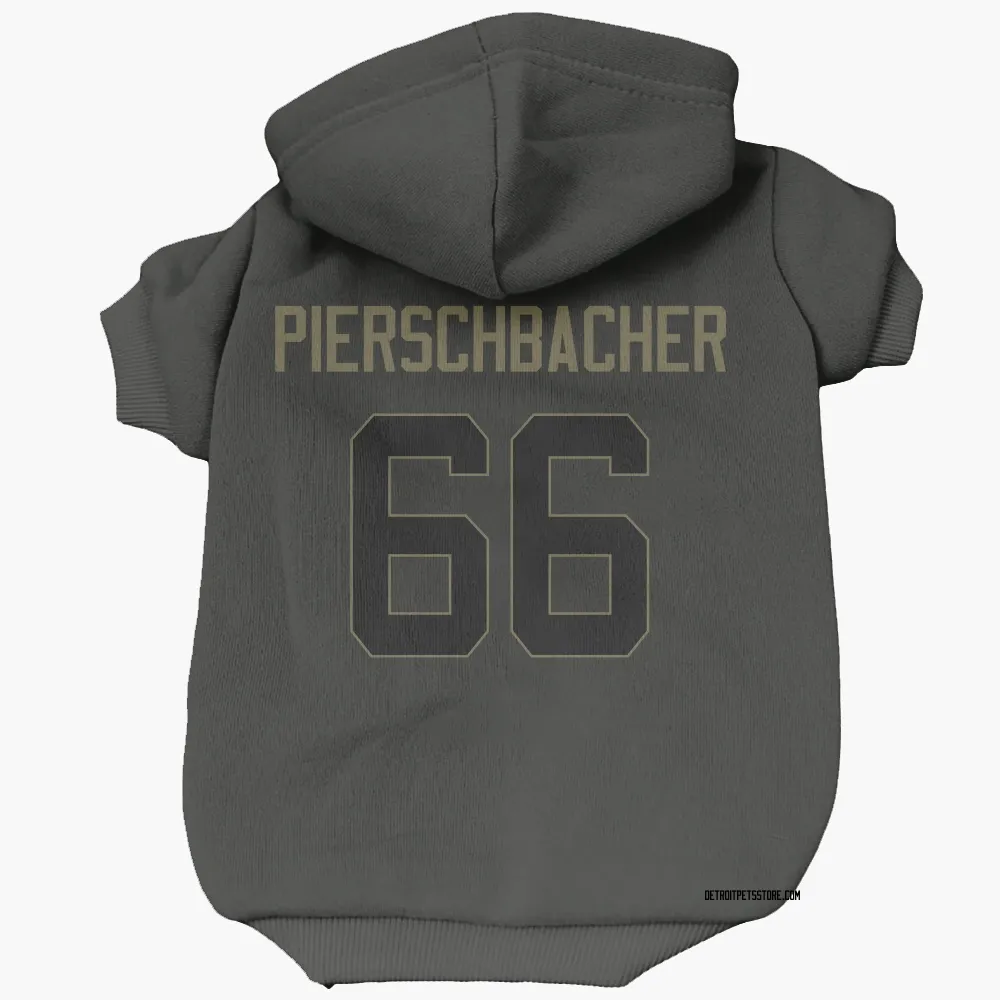 Detroit Lions Ross Pierschbacher Black Service Pet Hoodie for Dog & Cat