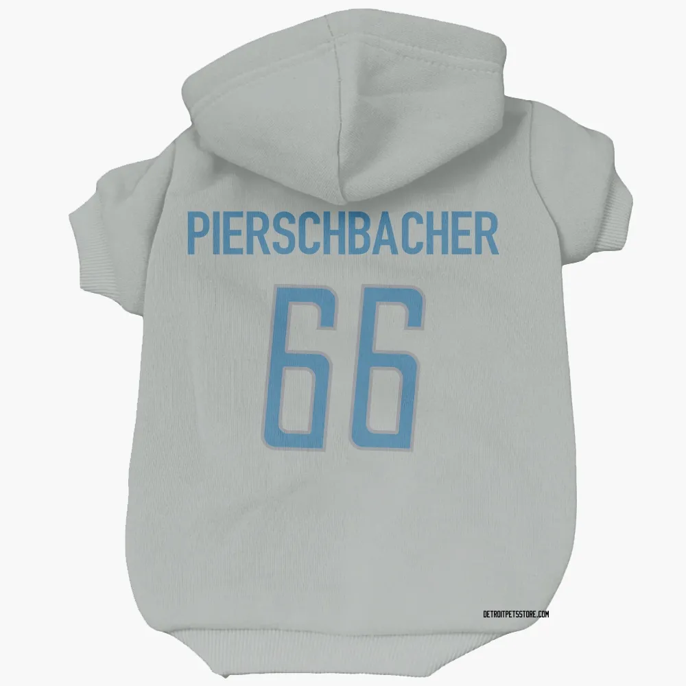 Detroit Lions Ross Pierschbacher Silver Pet Hoodie for Dog & Cat