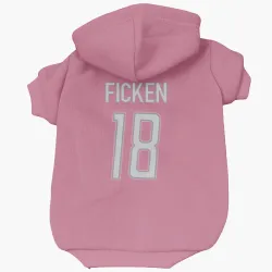 Detroit Lions Sam Ficken Pink Pet Hoodie for Dog & Cat
