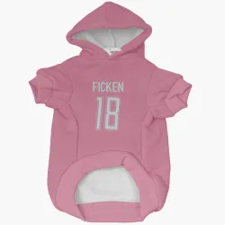 Detroit Lions Sam Ficken Pink Pet Hoodie for Dog & Cat
