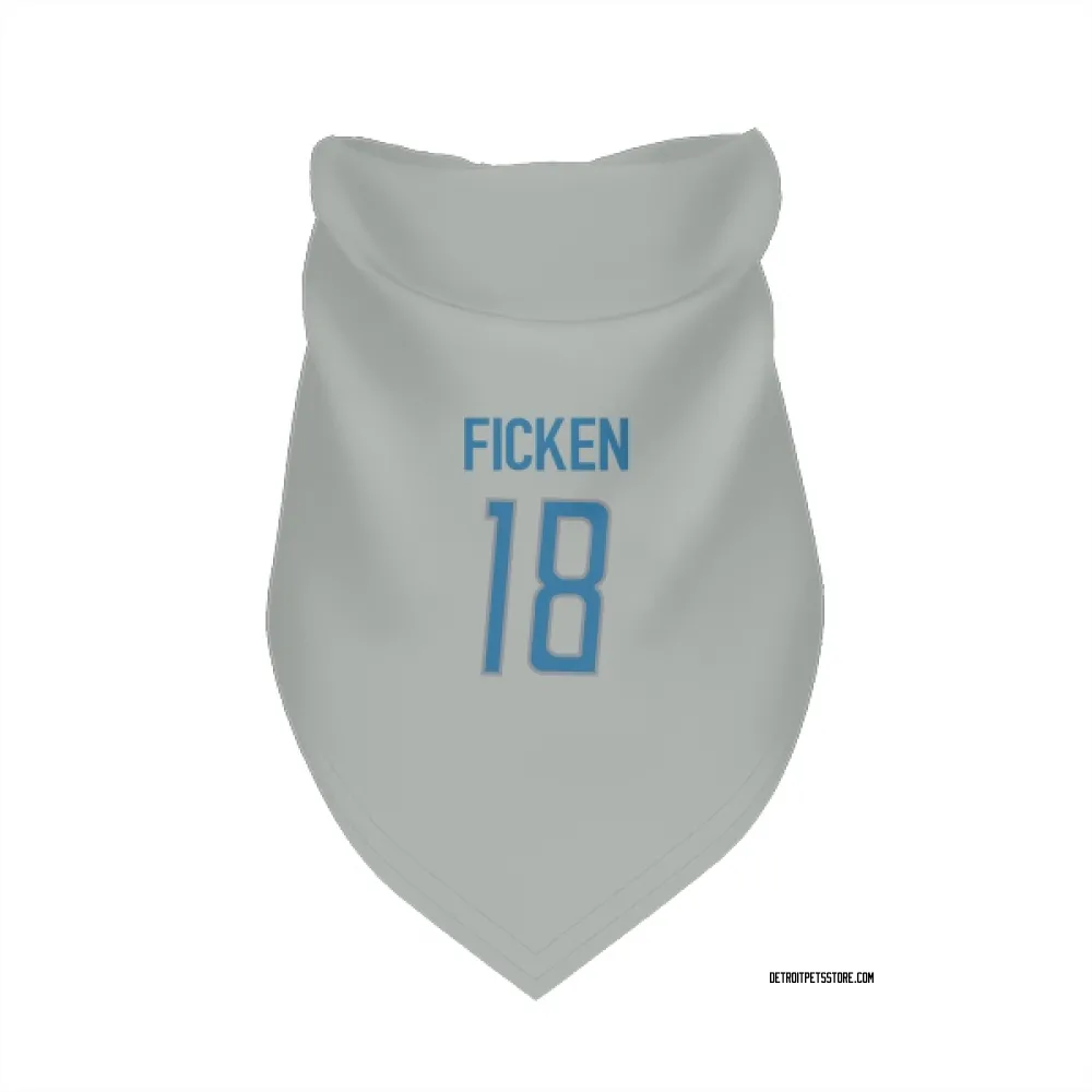 Detroit Lions Sam Ficken Silver Pet Bandana for Dog & Cat