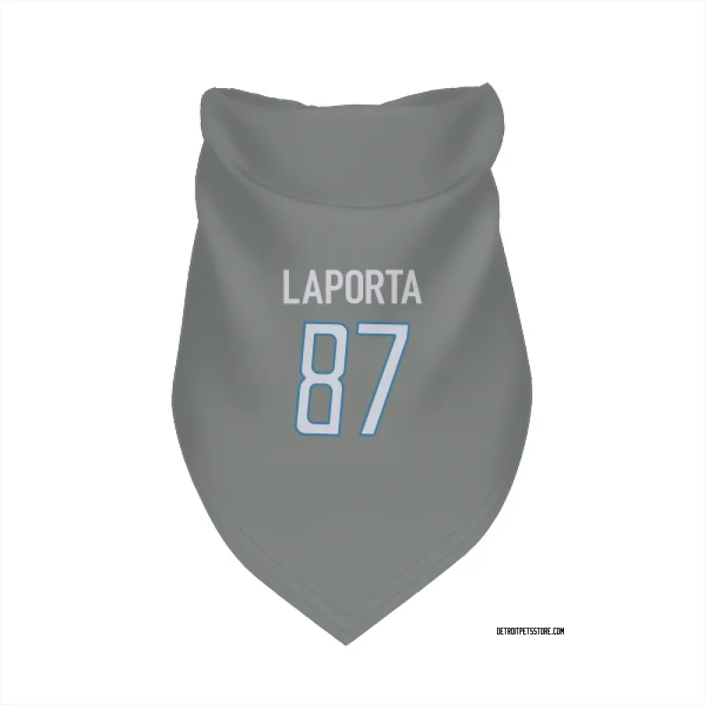 Detroit Lions Sam LaPorta Steel Pet Bandana for Dog & Cat
