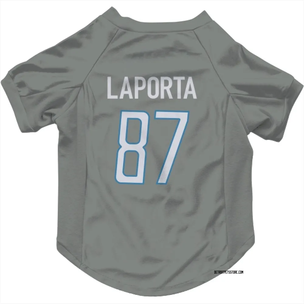 Detroit Lions Sam LaPorta Steel Pet Jersey for Dog & Cat